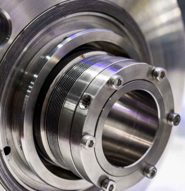 close up image of a industrial-sized mechanical seal