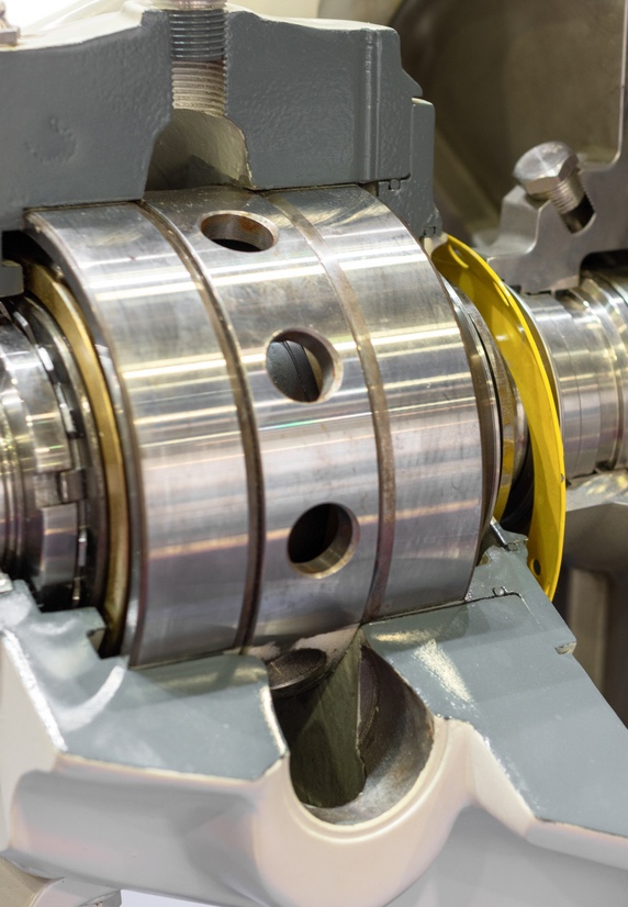 close up image of a industrial-sized mechanical seal
